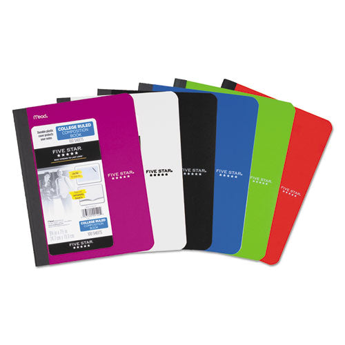 Composition Book, Medium-college Rule, Assorted Cover Colors, 9.75 X 7.5, 100 Sheets