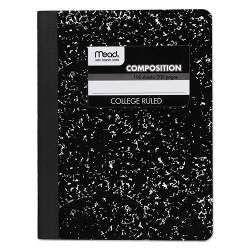 Square Deal Composition Book, Medium-college Rule, Black Cover, 9.75 X 7.5, 100 Sheets