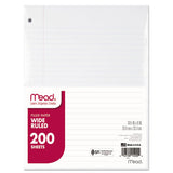 Filler Paper, 3-hole, 8.5 X 11, College Rule, 200-pack