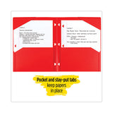 Two-pocket Stay-put Plastic Folder, 11 X 8.5, Assorted, 4-pack