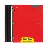 Two-pocket Stay-put Plastic Folder, 11 X 8.5, Assorted, 4-pack