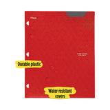 Two-pocket Stay-put Plastic Folder, 11 X 8.5, Assorted, 4-pack