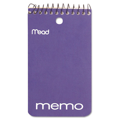 Wirebound Memo Book, Medium-college Rule, 3 X 5, White, 60 Sheets