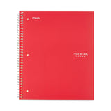 Wirebound Notebook, 1 Subject, Wide-legal Rule, Red Cover, 10.5 X 8, 100 Sheets