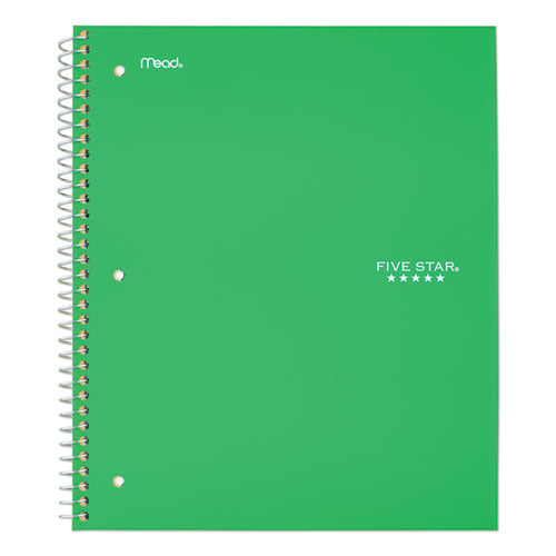 Wirebound Notebook, 1 Subject, Medium-college Rule, Green Cover, 11 X 8.5, 100 Sheets