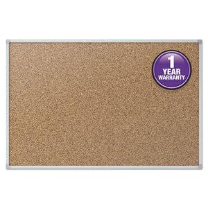 Cork Bulletin Board, 24 X 18, Silver Aluminum Frame