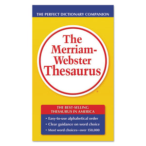 The Merriam-webster Thesaurus, Dictionary Companion, Paperback, 800 Pages