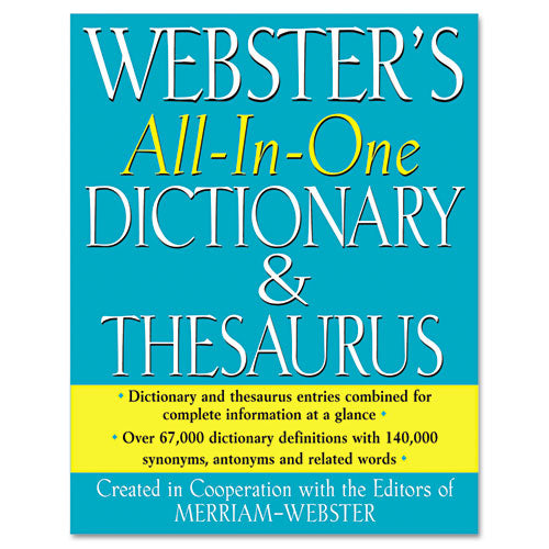 All-in-one Dictionary-thesaurus, Hardcover, 768 Pages