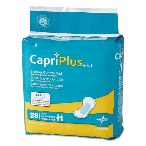 Capri Plus Bladder Control Pads, Extra Plus, 6.5