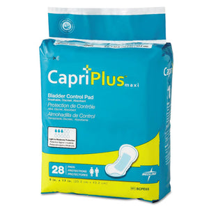 Capri Plus Bladder Control Pads, Ultra Plus, 8" X 17", 28-pack, 6-carton