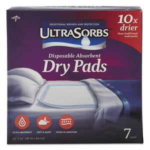 Ultrasorbs Disposable Dry Pads, 23" X 35", White, 7-box, 6-carton