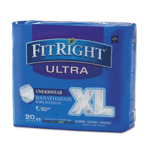 Fitright Ultra Protective Underwear, X-large, 56