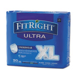 Fitright Ultra Protective Underwear, X-large, 56" To 68" Waist, 20-pack