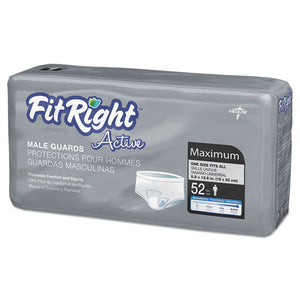 Fitright Active Male Guards, 6" X 11", White, 52-pack