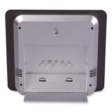 Nikita Wall Clock, Silver-charcoal Case, 8.75" X  8", 2 Aa (sold Separately)