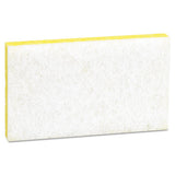 Light-duty Scrubbing Sponge, #63, 3.5 X 5.63, Yellow-white, 20-carton