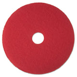 Low-speed Buffer Floor Pads 5100, 14" Diameter, Red, 5-carton