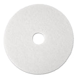 Super Polish Floor Pad 4100, 17" Diameter, White, 5-carton