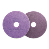 Diamond Floor Pads, Burnish-buff, 16" Diameter, Purple, 5-carton