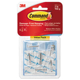 Clear Hooks And Strips, Plastic-wire, Small, 9 Hooks With 12 Adhesive Strips Per Pack
