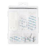Clear Hooks And Strips, Plastic, Asst, 16 Picture Strips-15 Hooks-22 Strips-pk