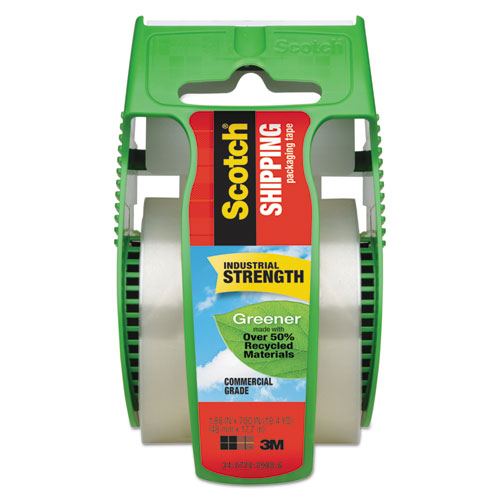 Greener Commercial Grade Packaging Tape With Dispenser, 1.5
