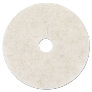Ultra High-speed Natural Blend Floor Burnishing Pads 3300, 20" Dia., White, 5-ct