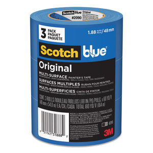 Original Multi-surface Painter's Tape, 3" Core, 1.88" X 60 Yds, Blue, 3-pack