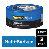 Original Multi-surface Painter's Tape, 3" Core, 1.88" X 60 Yds, Blue, 3-pack