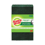 Heavy-duty Scouring Pad, 3.8 X 6, Green, 5-carton
