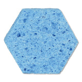 Low Scratch Scour Sponge 3000hex, 4.45" X 3.85", Blue, 16-carton