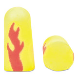 E·a·rsoft Blasts Earplugs, Uncorded, Foam, Yellow Neon-red Flame, 200 Pairs