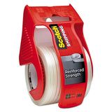 Reinforced Strength Shipping And Strapping Tape In Dispenser, 1.5" Core, 1.88" X 10 Yds, Clear