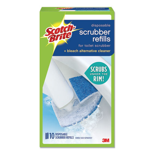 Disposable Toilet Scrubber Refill, Blue-white, 10-pack