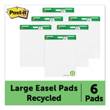 Self-stick Easel Pads, 25 X 30, White, 30 Sheets, 6-carton