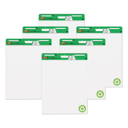 Self-stick Easel Pads, 25 X 30, White, 30 Sheets, 6-carton