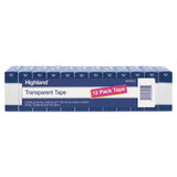 Transparent Tape, 3" Core, 1" X 72 Yds, Clear