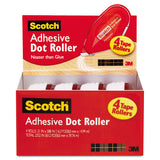 Double-sided Adhesive Roller, 0.3" X 49 Ft, Dries Clear