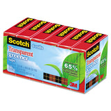 Transparent Greener Tape, 1" Core, 0.75" X 75 Ft, Transparent, 6-pack