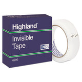 Invisible Permanent Mending Tape, 1" Core, 0.75" X 83.33 Ft, Clear, 12-pack