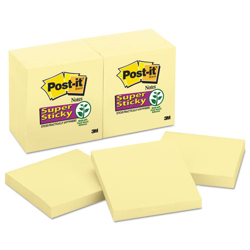 Canary Yellow Note Pads, 3 X 3, 90-sheet, 12-pack