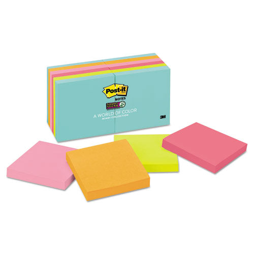 Pads In Miami Colors, 3 X 3, 90-pad, 12 Pads-pack