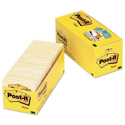 Original Pads In Canary Yellow, Cabinet Pack, 3 X 3, 90-sheet, 18-pack