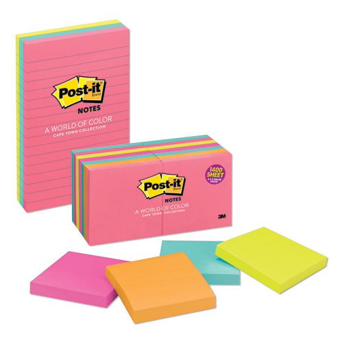 Original Pads In Poptimistic Colors, Cabinet Pack, 3 X 3, 100 Notes-pad, 6 Pads-pack
