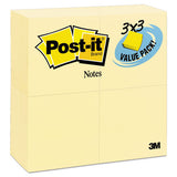 Original Pads In Canary Yellow, Value Pack, 3" X 3", 100 Sheets-pad, 24 Pads-pack