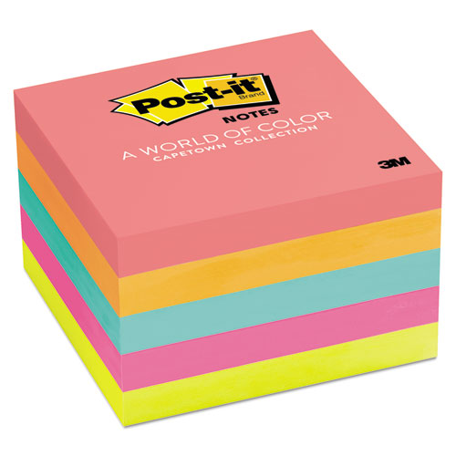 Original Pads In Cape Town Colors, 3 X 3, 100-sheet, 5-pack