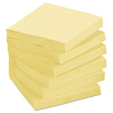 Recycled Note Pad Cabinet Pack, 3 X 3, Canary Yellow, 75-sheet, 24-pack