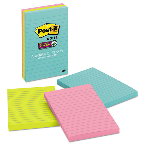 Pads In Miami Colors, 4 X 6, 90-pad, 3 Pads-pack