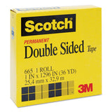 Double-sided Tape, 3" Core, 0.5" X 36 Yds, Clear, 2-pack
