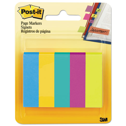 Page Flag Markers, Assorted Colors,100 Flags-pad, 5 Pads-pack